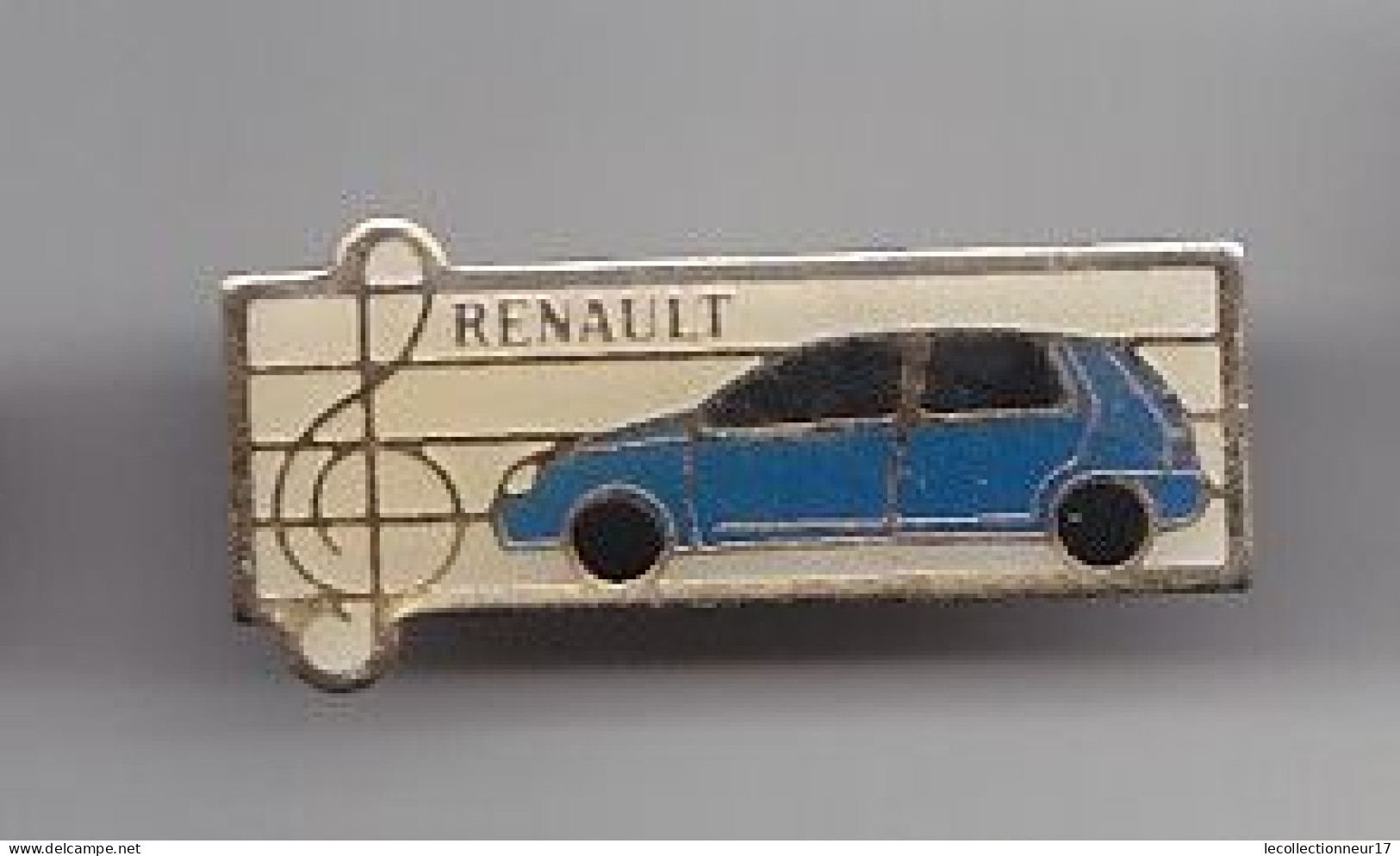 Pin's Renault De Couleur Bleue Note De Musique Clef De Sol Réf 4781 - Renault