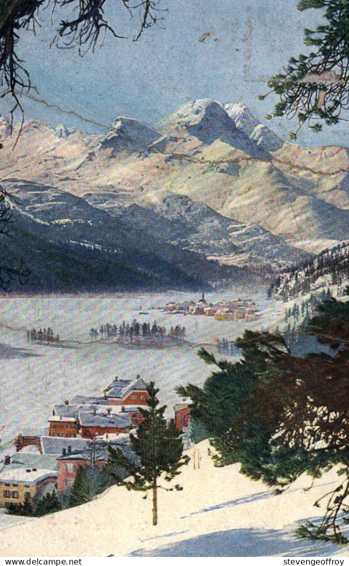 Suisse Grisons Campfer Et Silvaplana 1923 CPA - Silvaplana