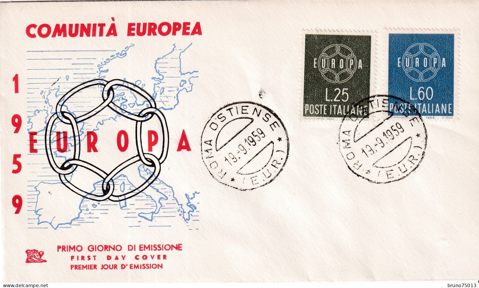 1959 FDC Italie - 1959