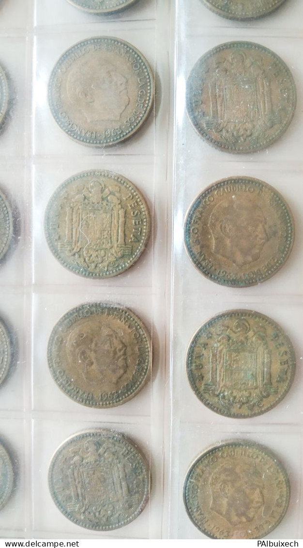 Lote De 48 Monedas De 1 Peseta 1963 *65 - 1 Peseta