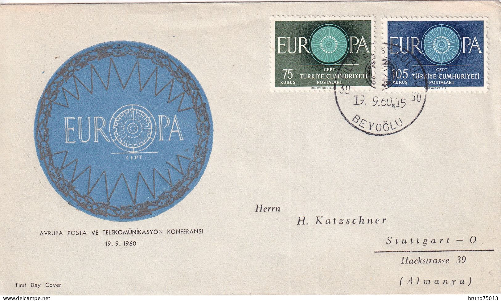 1960 FDC Turquie - 1959