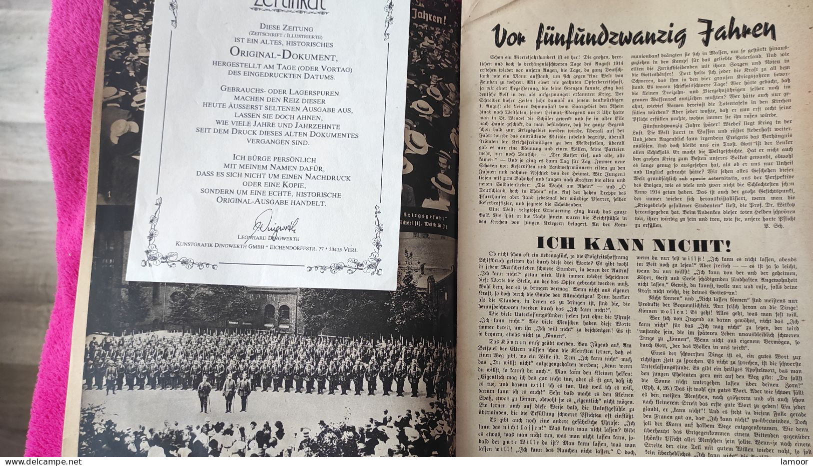 2 WK Zeitung über Litauen Viele Nazi Foto   100 % Original