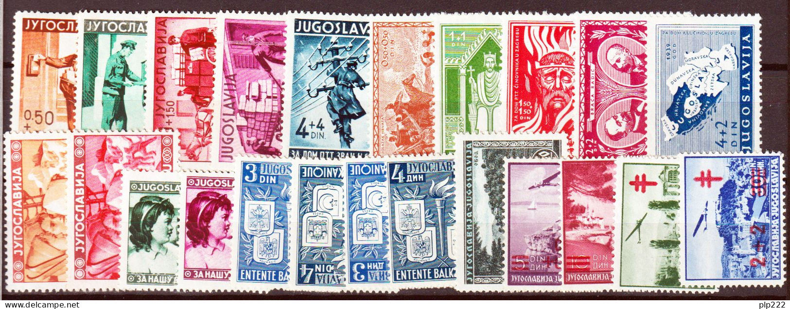 Jugoslavia 1940 Annata Completa / Complete Year Set **/MNH VF/F - Volledig Jaar