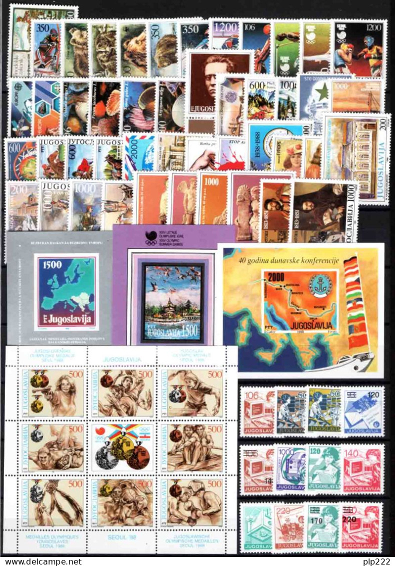 Jugoslavia 1988 Annata Completa / Complete Year Set **/MNH VF/F - Años Completos