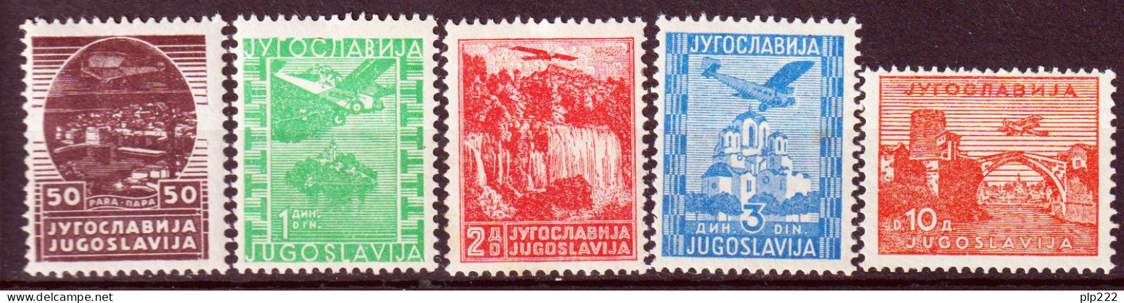 Jugoslavia 1934 Unif.A1/5 **/MNH VF/F - Luchtpost