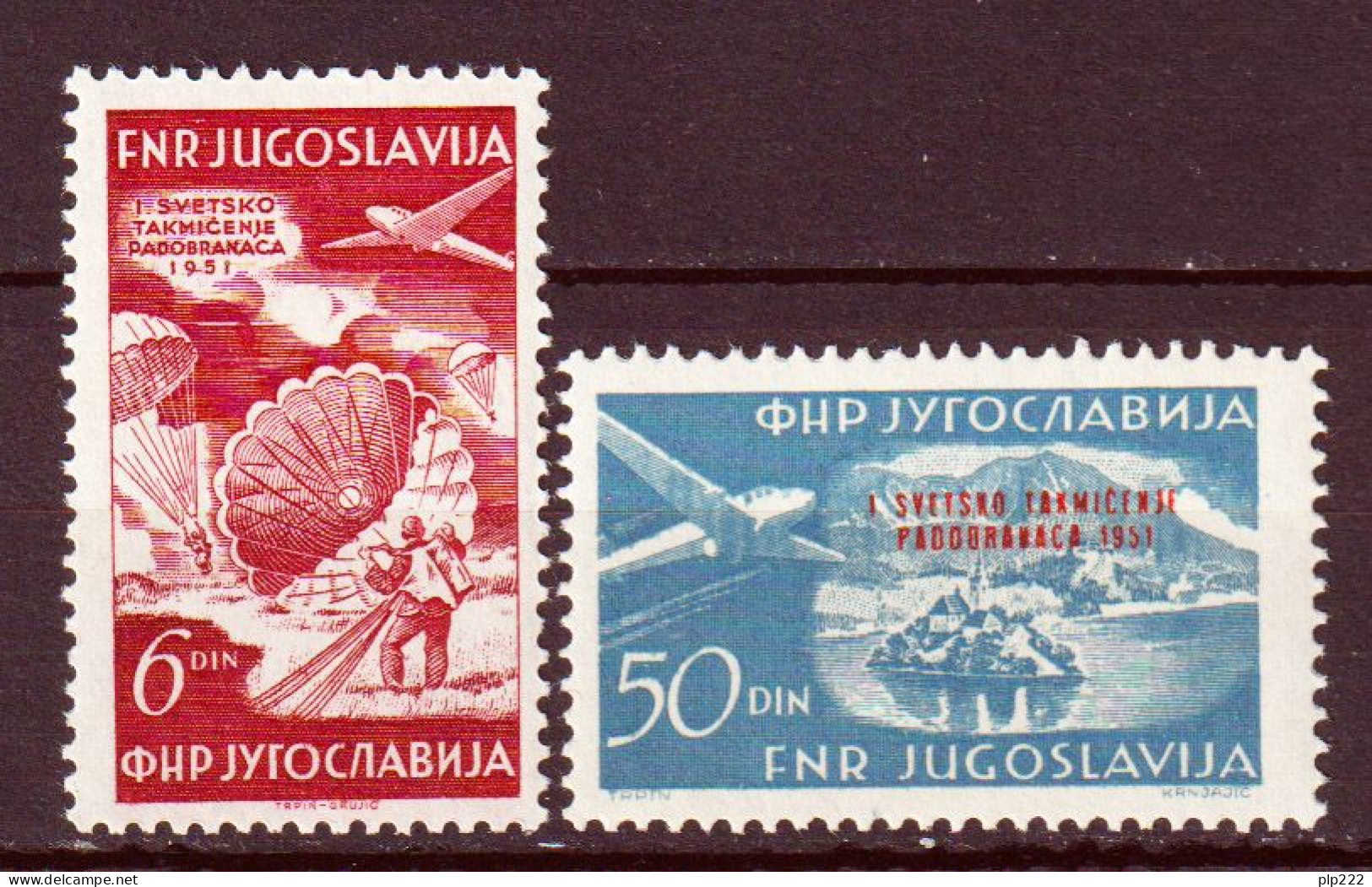 Jugoslavia 1951 Posta Aerea Unif. A45/46 MNH/** VF - Aéreo