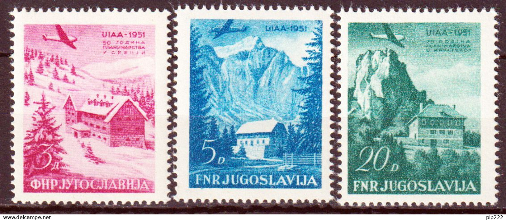 Jugoslavia 1951 Posta Aerea Unif. A42/44 MNH/** VF - Poste Aérienne