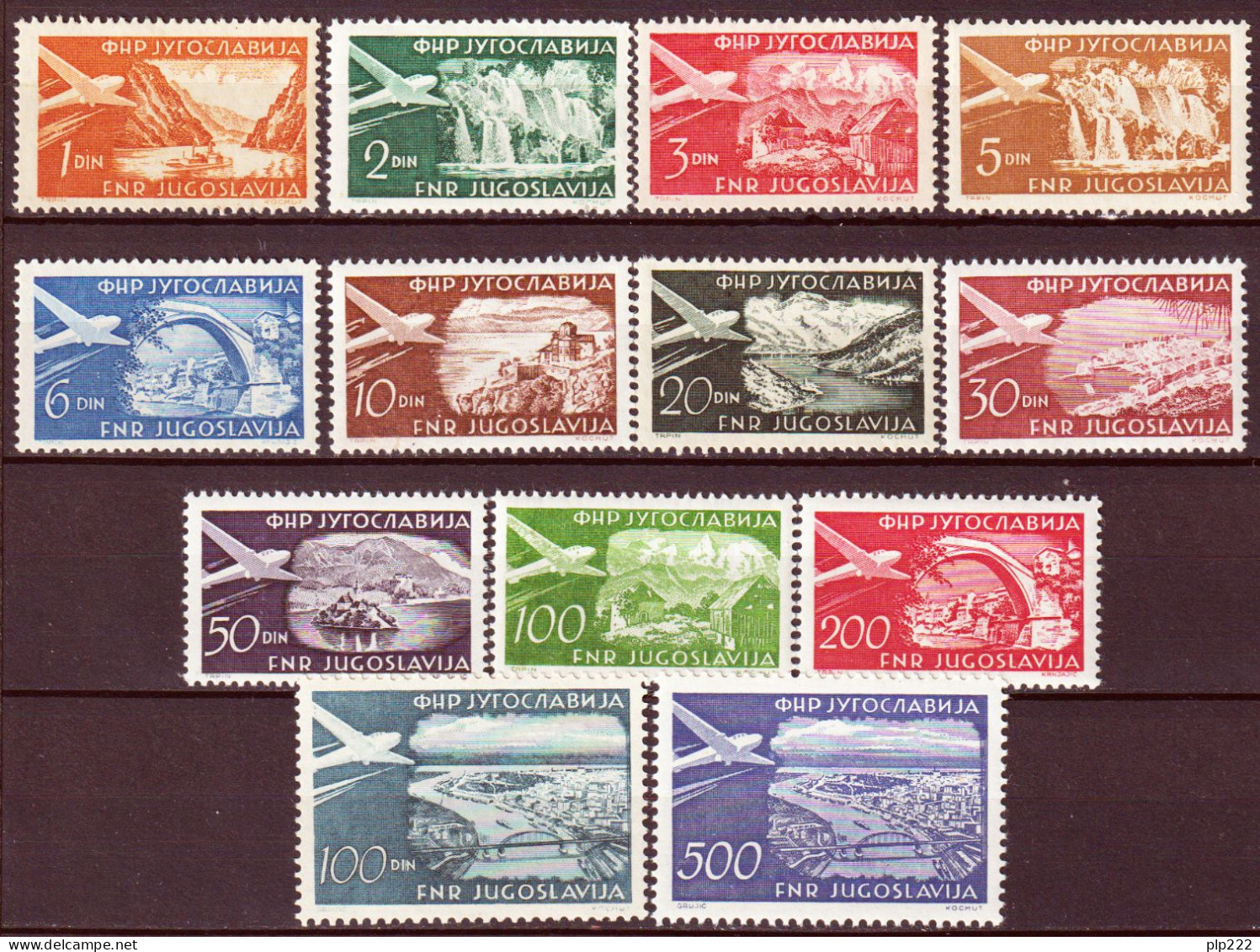 Jugoslavia 1951 Posta Aerea Unif. A32/40 MNH/** VF - Posta Aerea