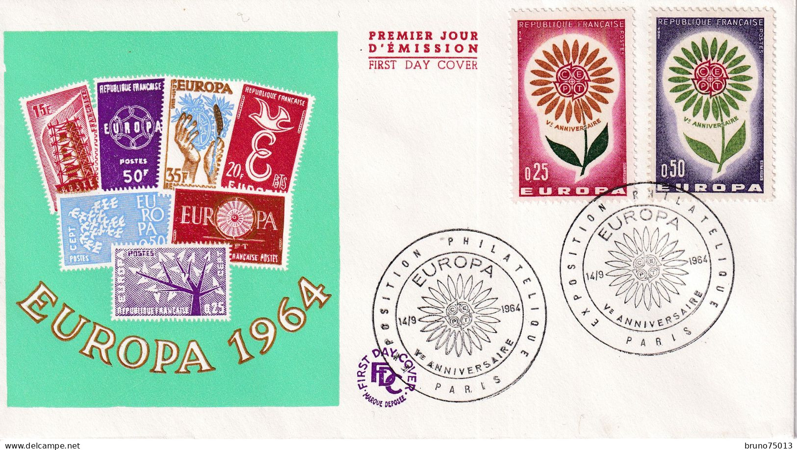 1964 FDC France - 1964