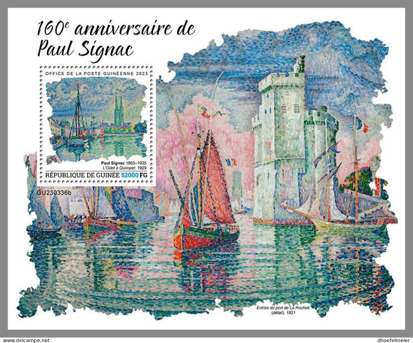 GUINEA REP. 2023 MNH Paul Signac Paintings Gemälde S/S – IMPERFORATED – DHQ2408 - Otros & Sin Clasificación