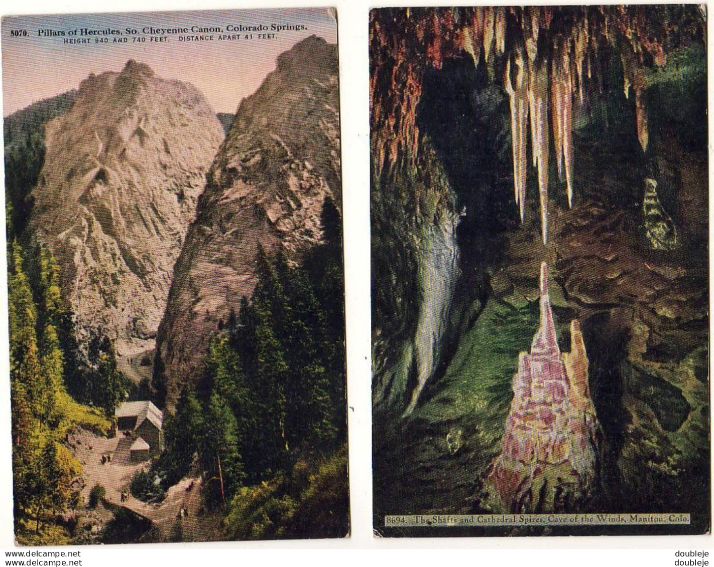 ÉTATS UNIS   COLORADO  ...........  Lot Of 2 Postcards - Colorado Springs