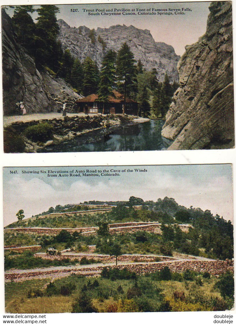 ÉTATS UNIS   COLORADO  ...........  Lot Of 2 Postcards - Colorado Springs