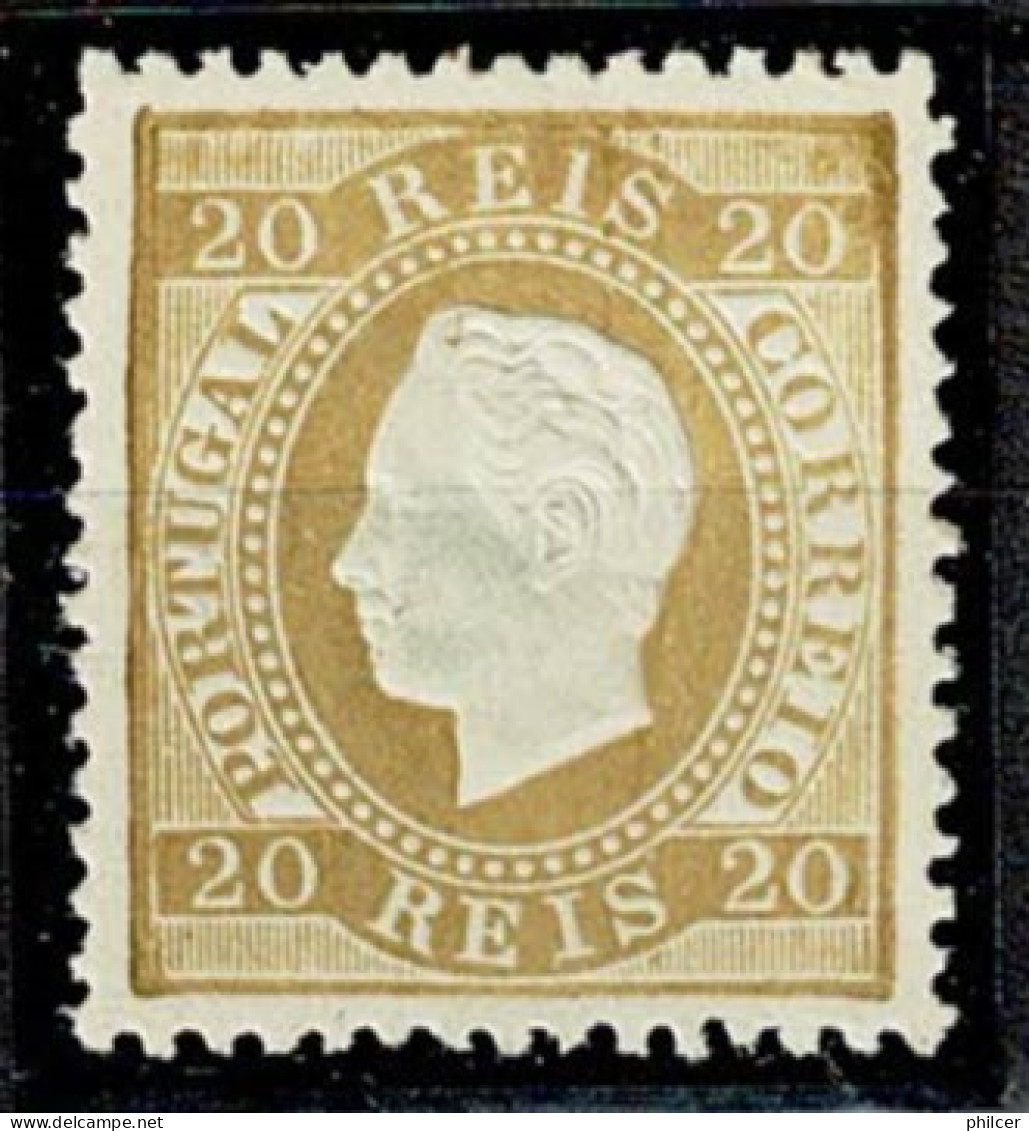 Portugal, 1870/6, # 39 Dent. 12 1/2, Tipo I, MH - Ongebruikt