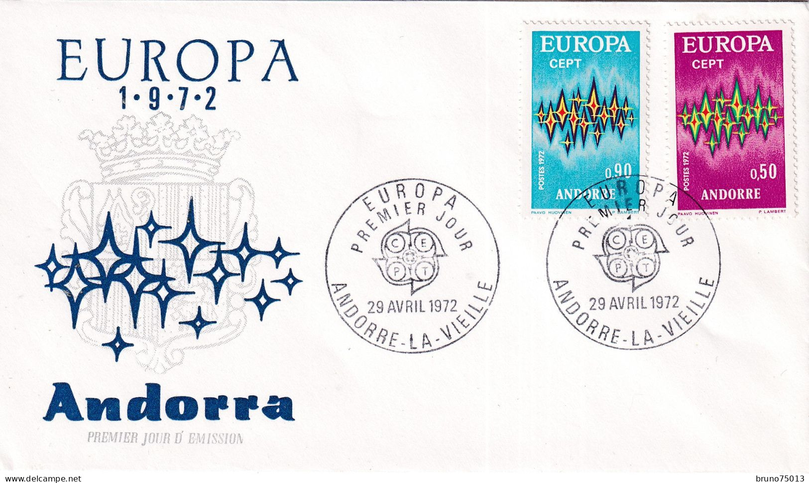 1972 FDC Andorre (Poste Française) - 1972