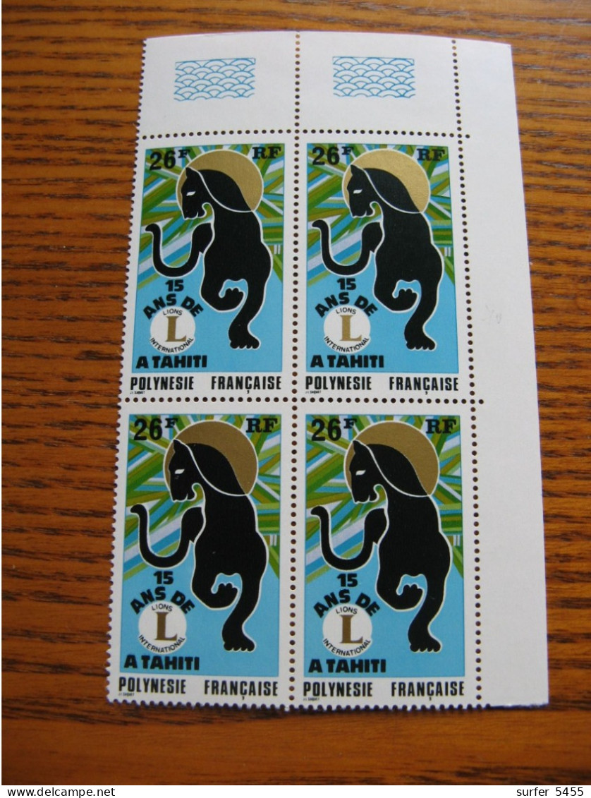 POLYNESIE YVERT POSTE ORDINAIRE N° 104 BLOC DE 4  NEUF** LUXE - MNH - COTE 46,80 E - Unused Stamps