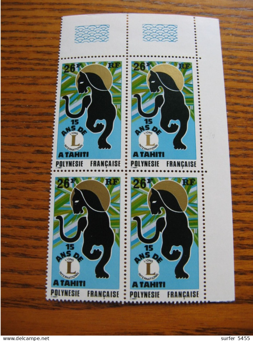 POLYNESIE YVERT POSTE ORDINAIRE N° 104 BLOC DE 4  NEUF** LUXE - MNH - COTE 46,80 E - Ungebraucht