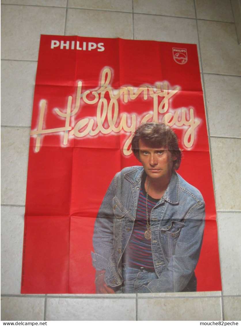 AFFICHE JOHNNY HALLYDAY / PHILIPS - GRAND FORMAT COLLECTOR - Affiches & Posters