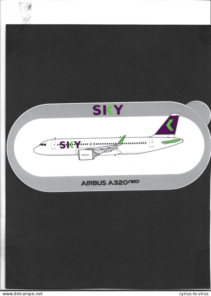 Autocollant  **Sky ** Airbus A320 NEO  ** - Pegatinas