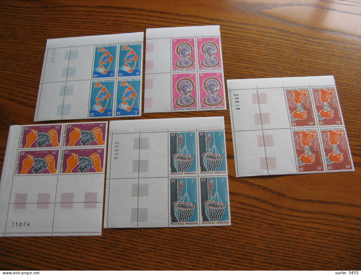 POLYNESIE YVERT POSTE AERIENNE N° 34/38 BLOCS DE 4  NEUFS** LUXE - MNH - COTE 167,60 E - Unused Stamps