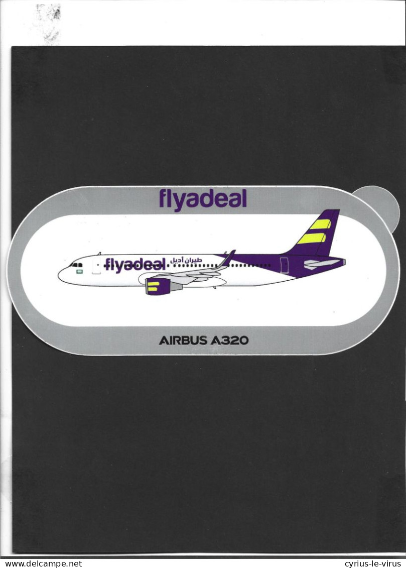 Autocollant  **Flyadeal ** Airbus A320   ** - Pegatinas