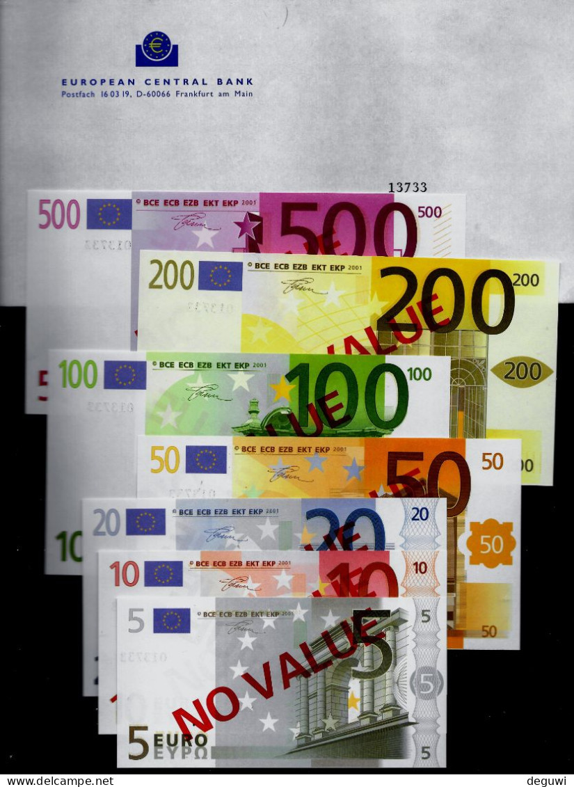 EURO Token, Note Set ECB  5 - 500 EURO, RRRRR, UNC, INTAGLIO - Otros – Europa