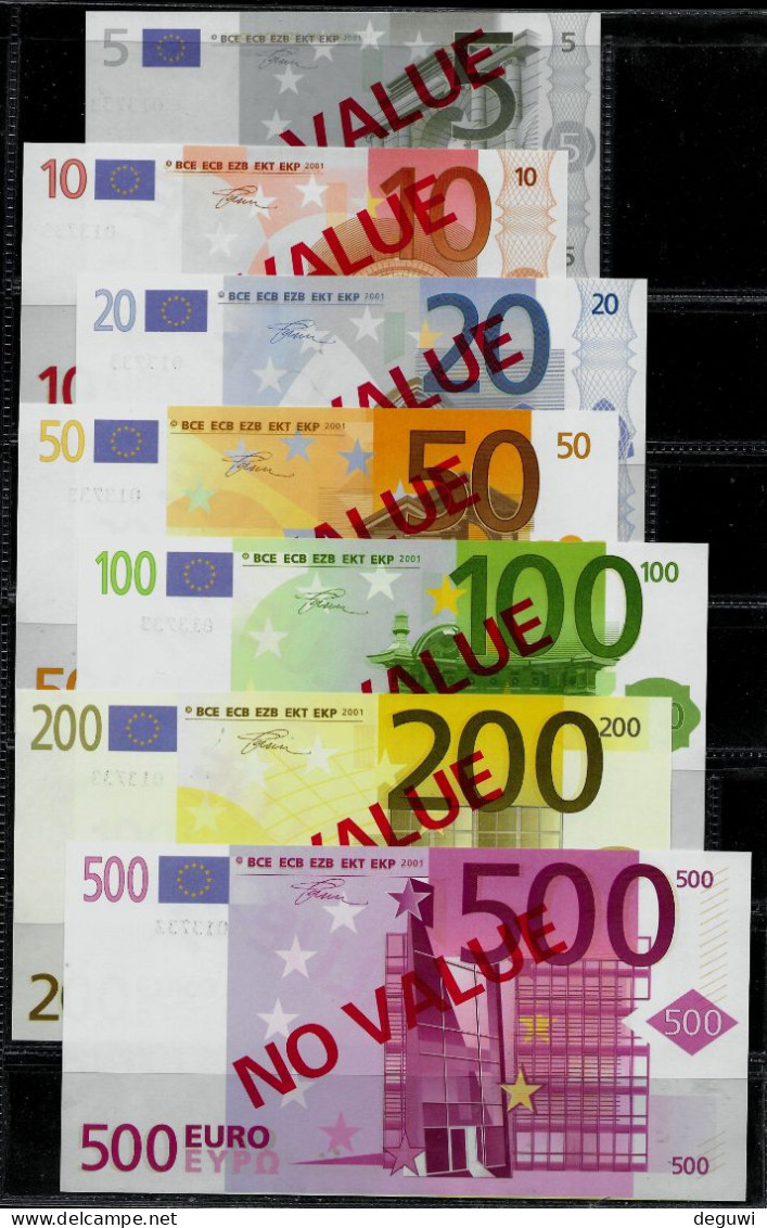 EURO Token, Note Set ECB  5 - 500 EURO, RRRRR, UNC, W/envelope - Autres - Europe