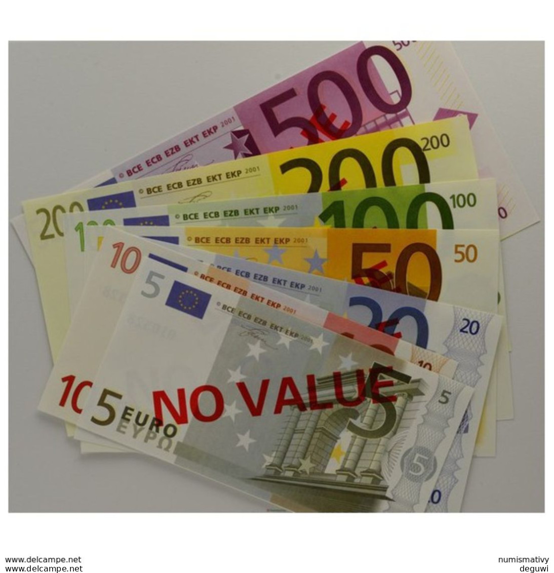 EURO Token, Note Set ECB  5 - 500 EURO, RRRRR, UNC, INTAGLIO - Otros – Europa