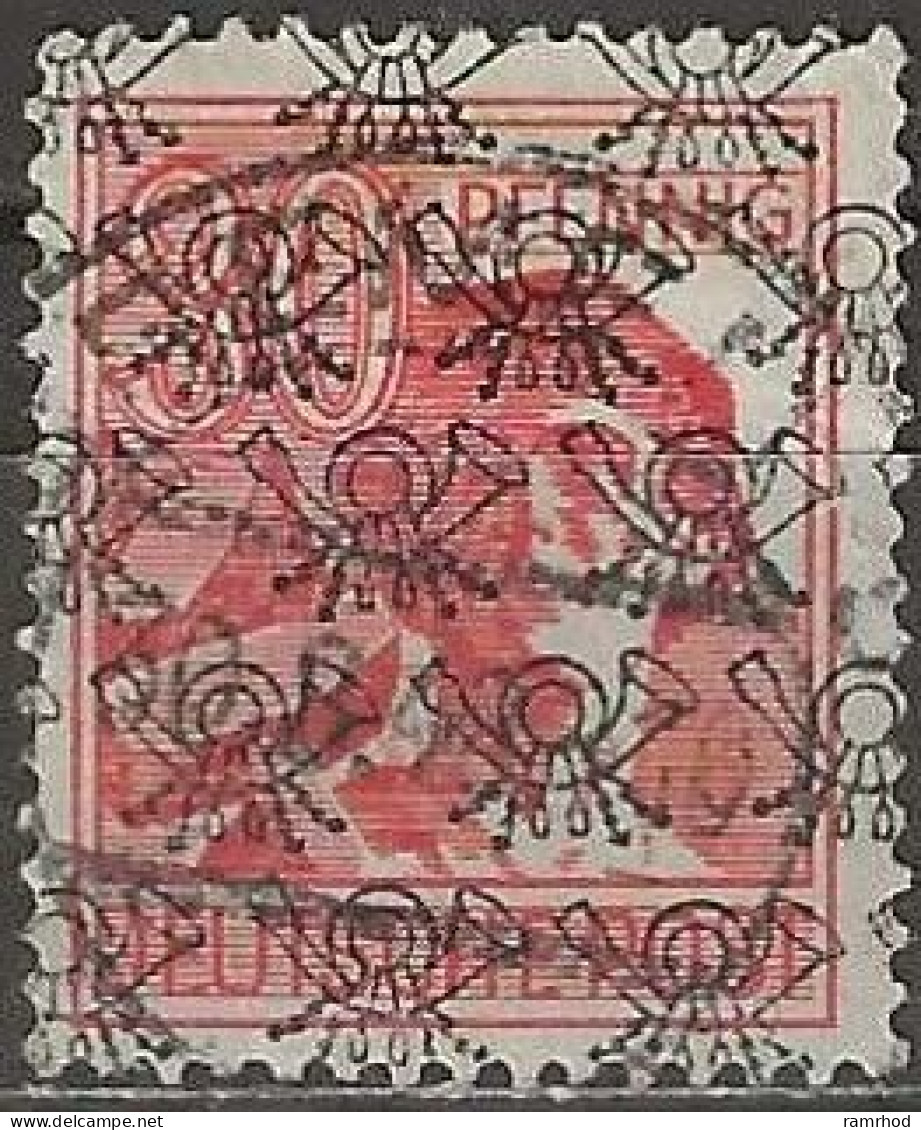 GERMANY 1948 Currency Reform - Labourer Overprinted All Over Stamp - 30pf. - Red FU - Gebraucht