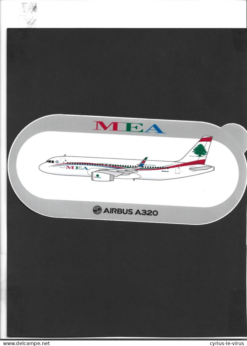 Autocollant  ** MEA  ** Airbus A320   ** - Stickers