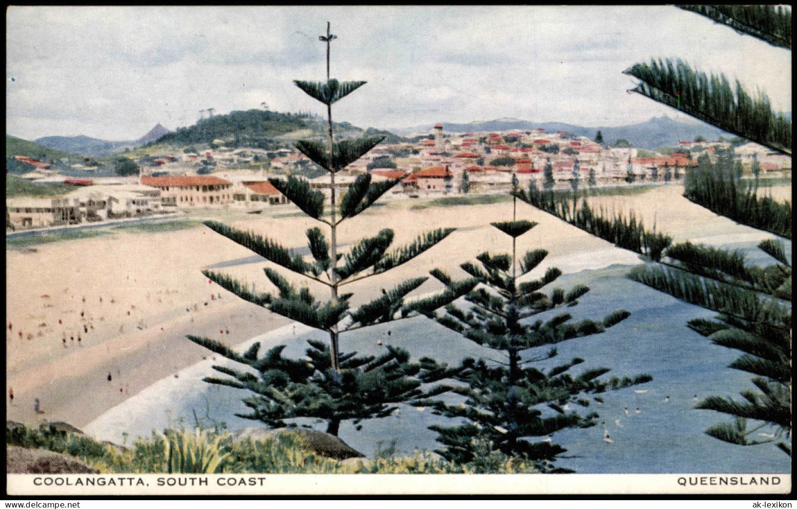 Postcard Coolangatta Queensland Strand, Stadt - South Coast 1956 - Autres & Non Classés