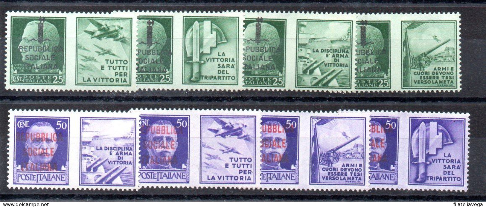 Italia 2 Series "PROPAGANDA DE GUERRA" Año 1944 ** - Propaganda De Guerra