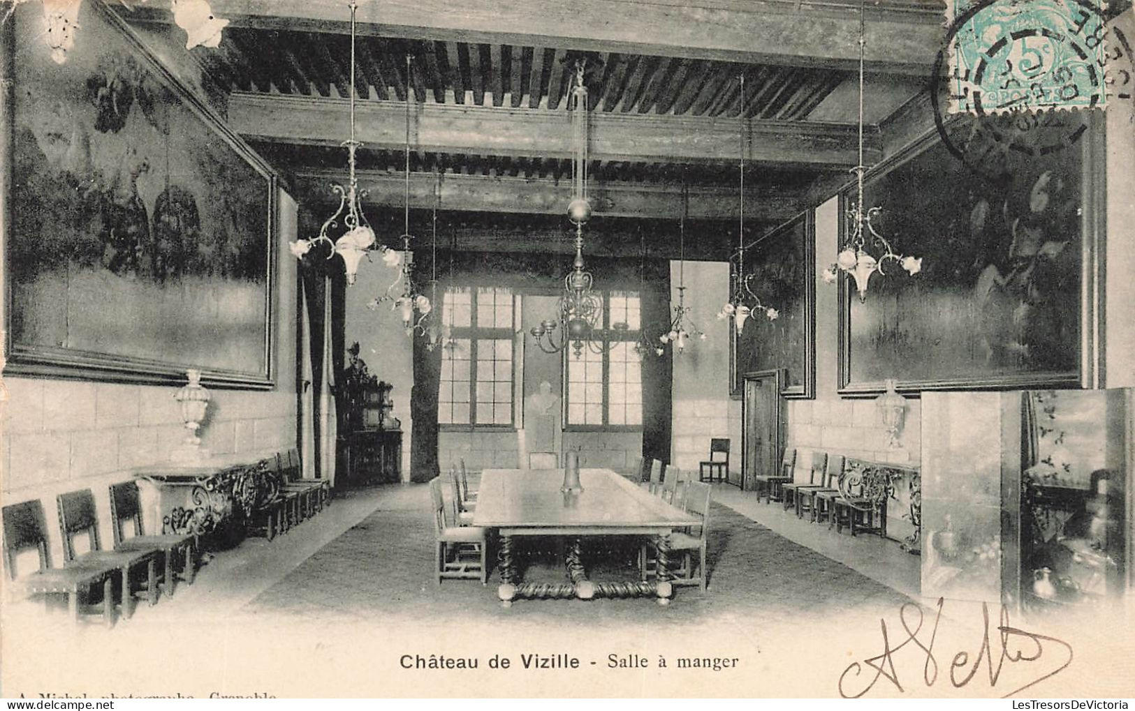 FRANCE - Vizille - Château De Vizille - Salle à Manger - Carte Postale Ancienne - Vizille