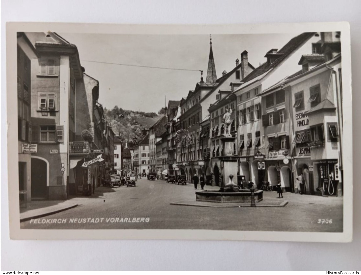 Feldkirch In Vorarlberg, Neustadt, Tankstelle, Geschäfte, Autos, 1942 - Feldkirch