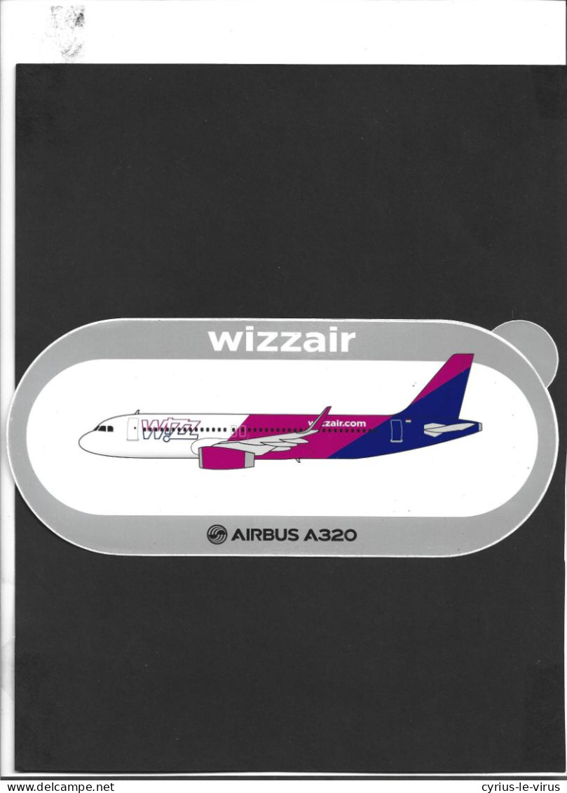 Autocollant  ** Wizzair ** Airbus A 320   ** - Pegatinas