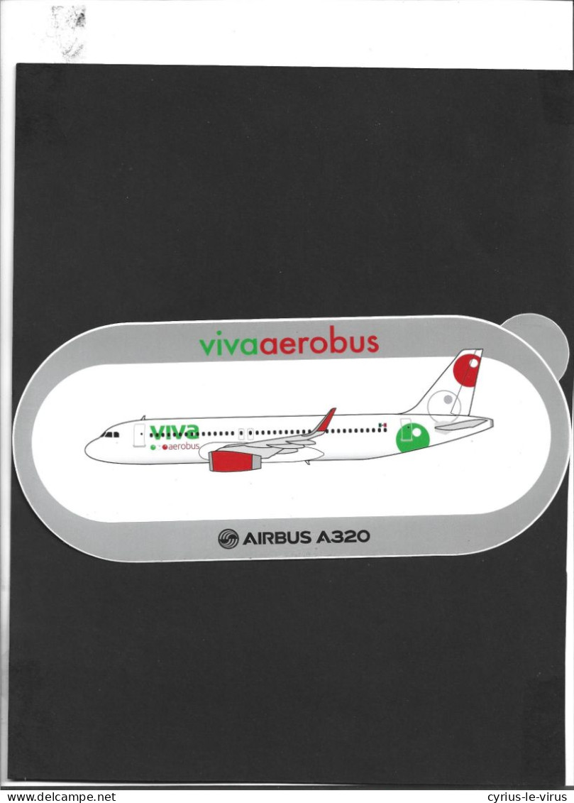 Autocollant  ** Viva Aerobus  **Airbus A320 - Autocollants