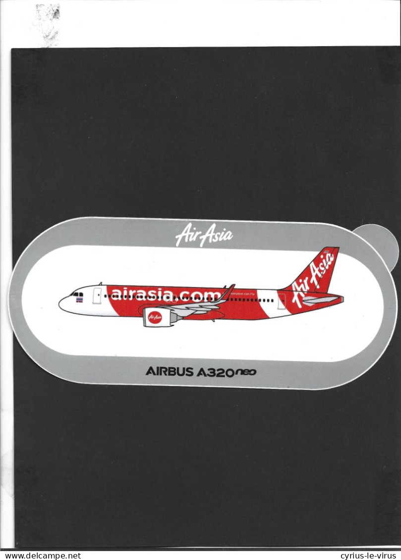Autocollant  ** Air Asia  ** Airbus A 320 Neo - Autocollants