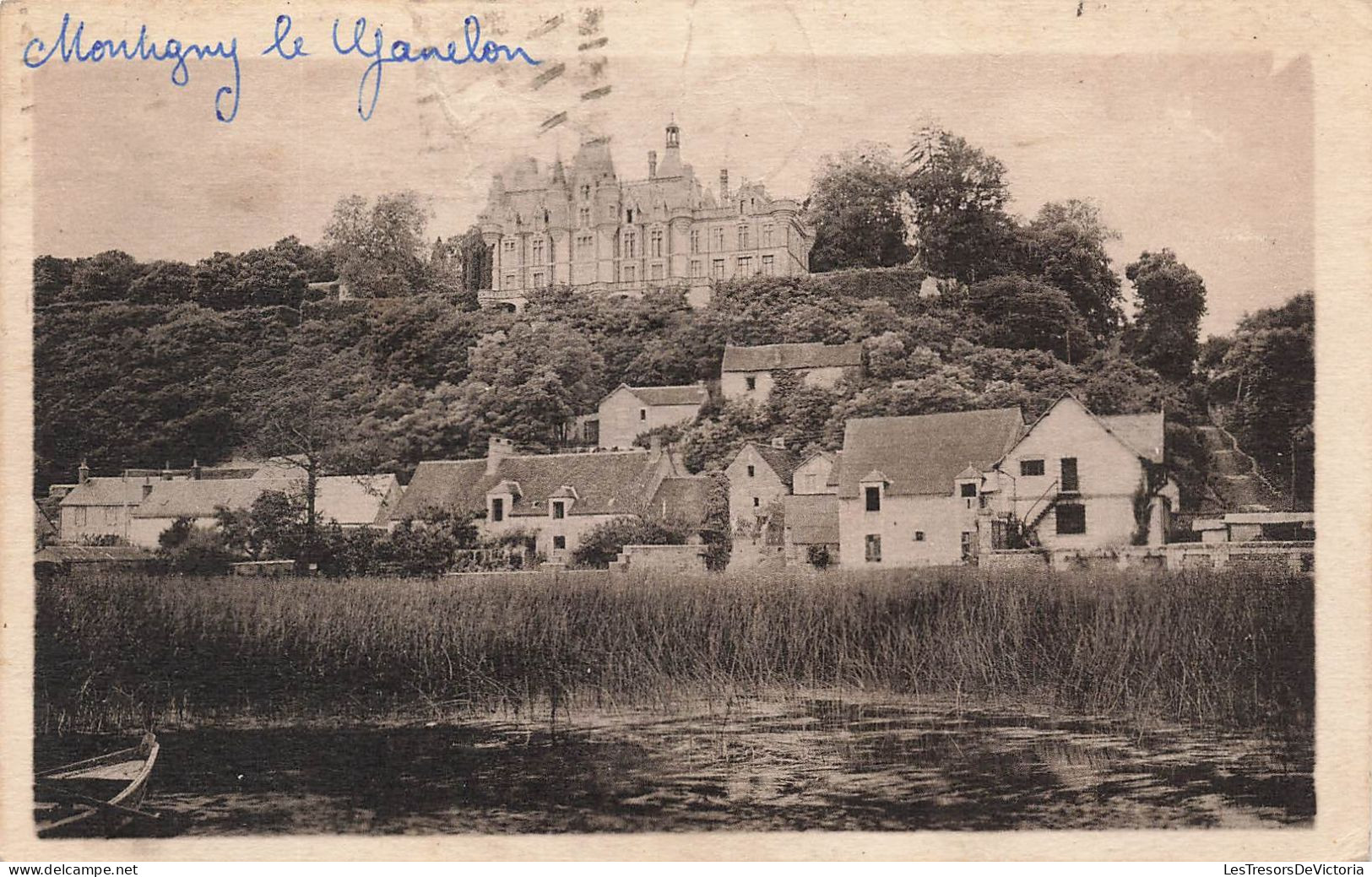 FRANCE - Montigny Le Gannelon (E Et L) - Vue Générale Du Château Vu Des Bords Du Loir - Carte Postale Ancienne - Montigny-le-Gannelon