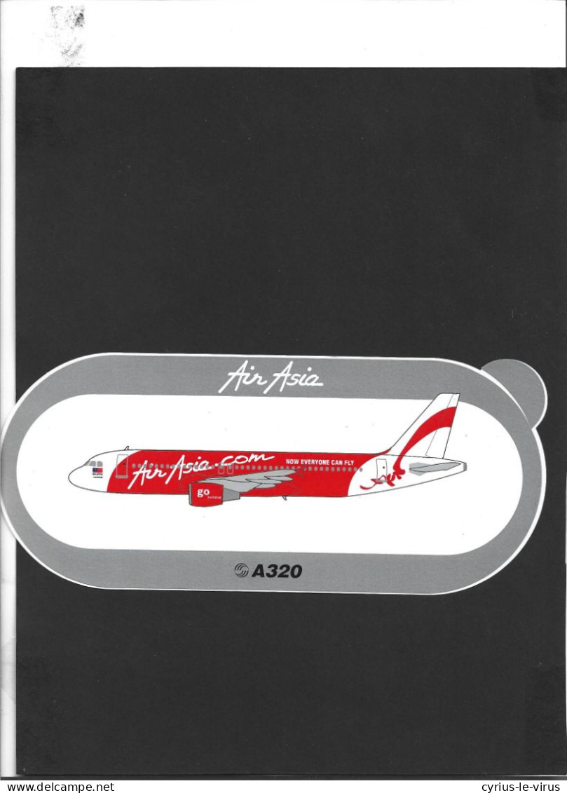 Autocollant  ** Air Asia  ** Airbus A 320 - Stickers