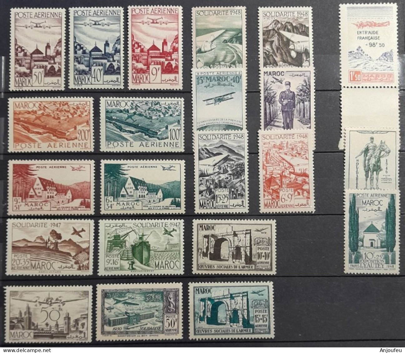 Lot 22 Timbres Neufs Maroc Poste Aérienne MNH - Poste Aérienne