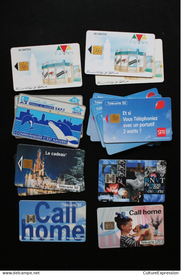 Lot De 16 Télécartes (dont 8 Différentes) Dont 5 Du Maroc (dont 3 Différentes) AVE Phone Et ONPT - Maroc