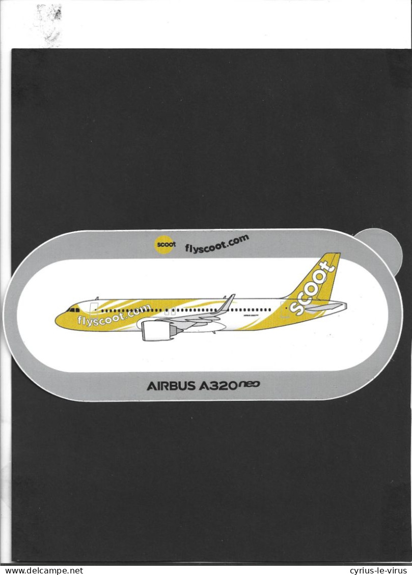 Autocollant  ** Flyscoot.com  **  Airbus A 320 Neo - Autocollants