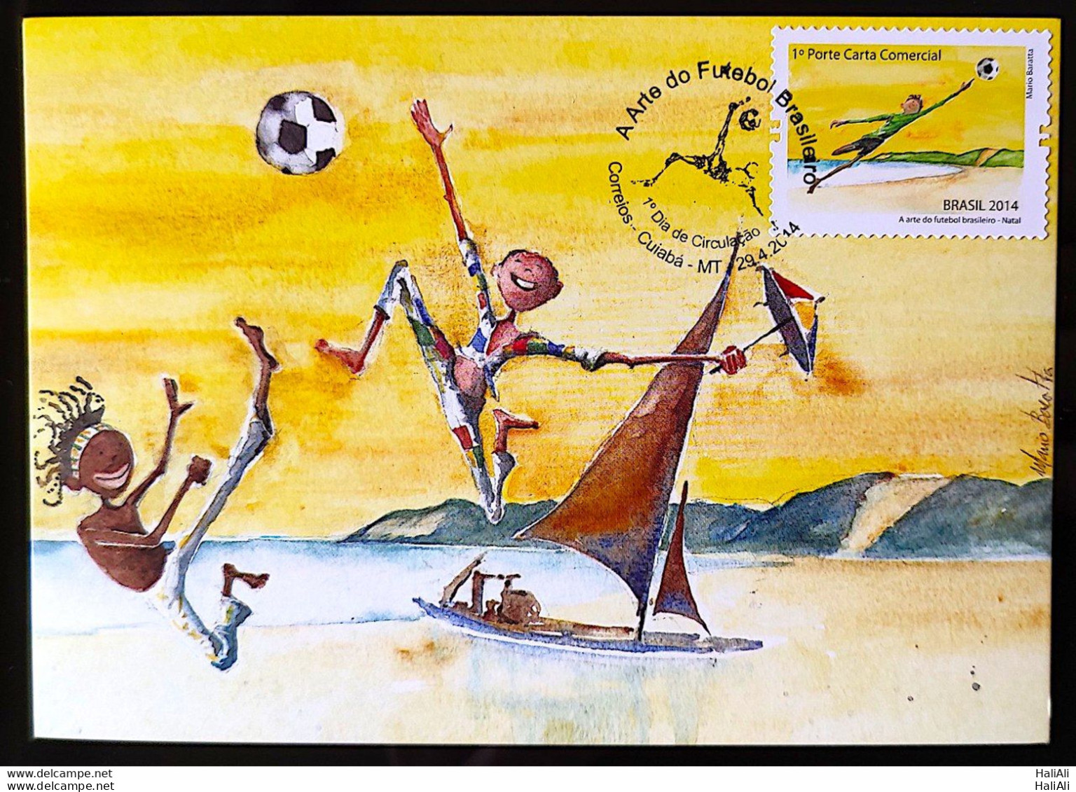 Brazil Maximo Postcard 290A World Cup Art of Footaball CBC MT