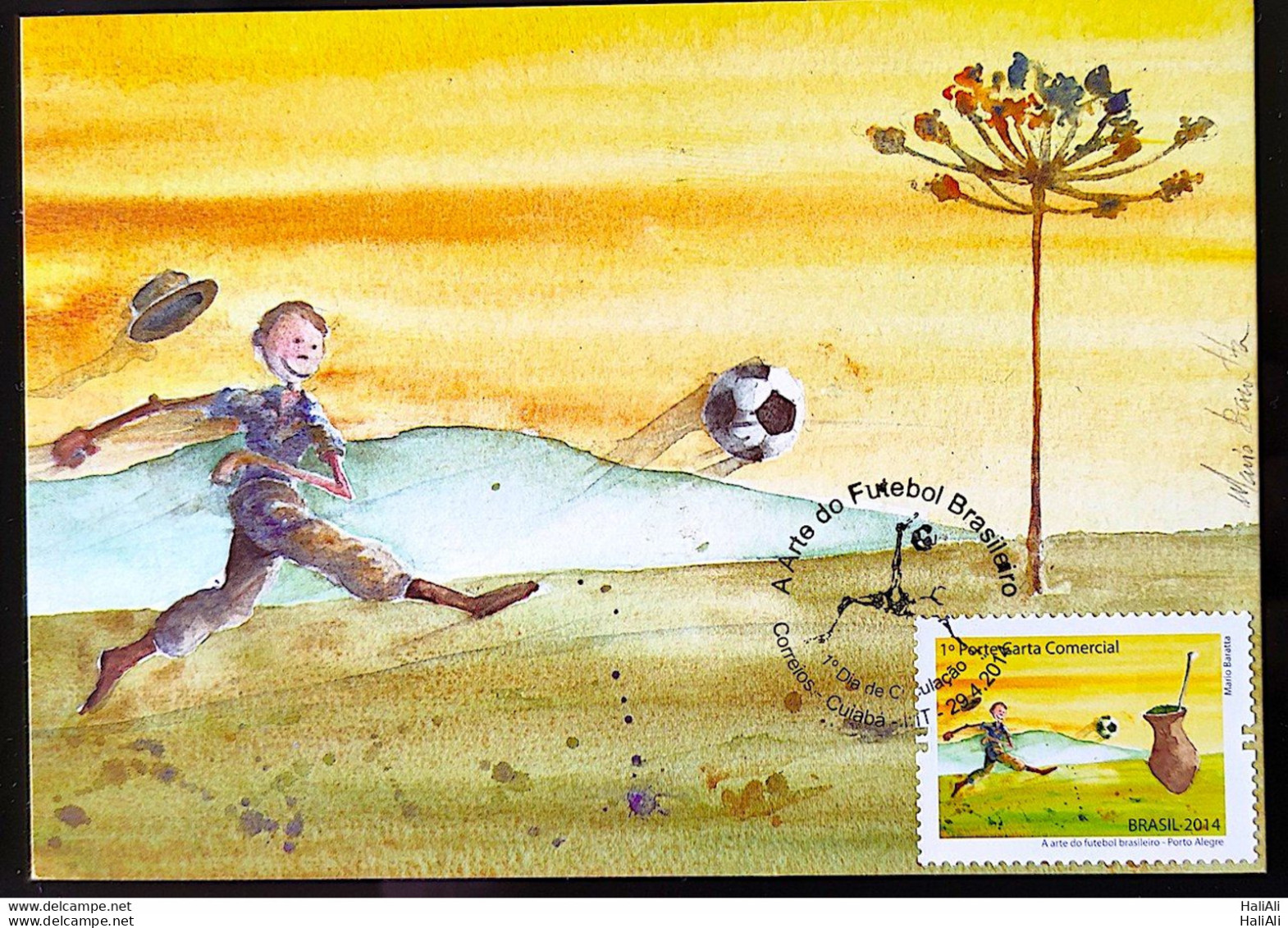 Brazil Maximo Postcard 290A World Cup Art of Footaball CBC MT