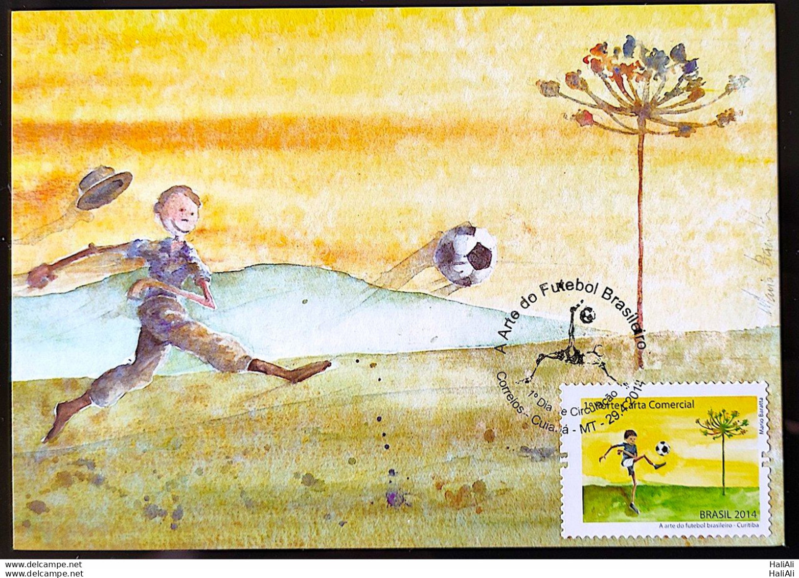 Brazil Maximo Postcard 290A World Cup Art of Footaball CBC MT