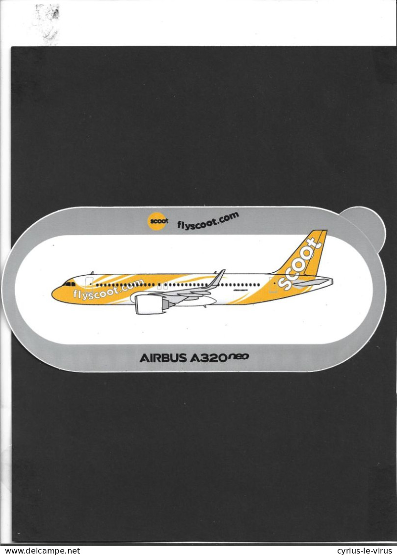 Autocollant  ** Flyscoot.com  **  Airbus A 320 Neo - Autocollants