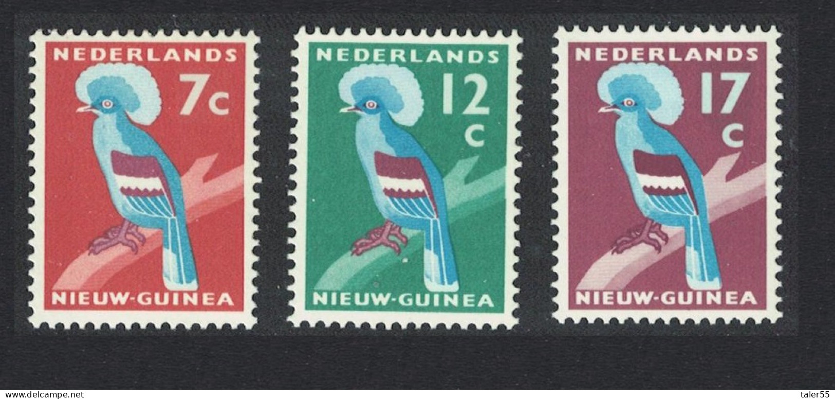 Neth. New Guinea Blue-crowned Pigeon Birds 3v 1959 MNH SG#60-62 Sc#24=28 - Nueva Guinea Holandesa