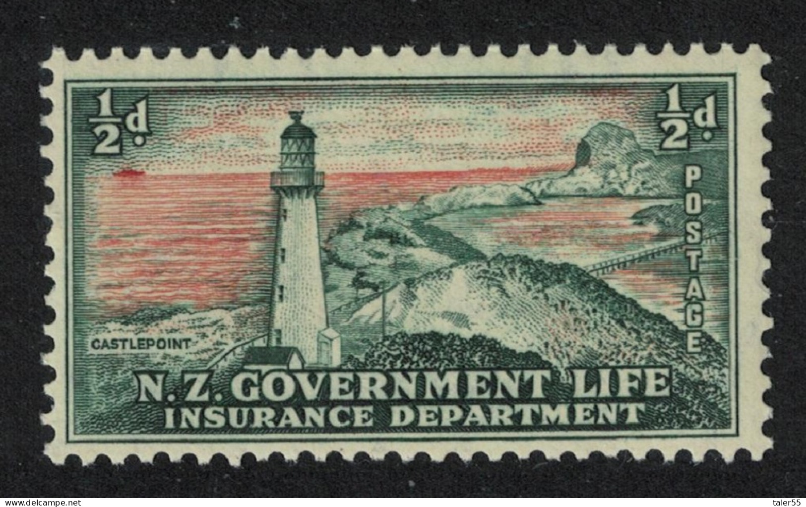 New Zealand Castlepoint Lighthouse 1947 MNH SG#L42 - Neufs