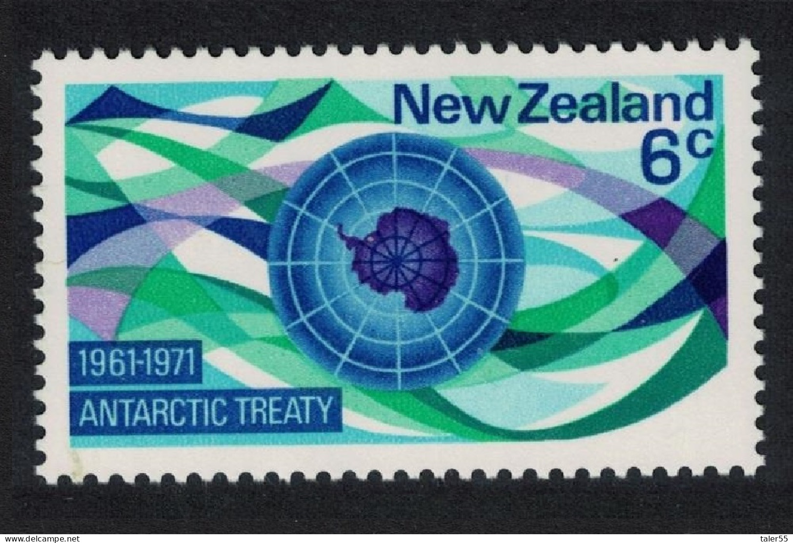 New Zealand Tenth Anniversary Of Antarctic Treaty 1971 MNH SG#955 - Unused Stamps
