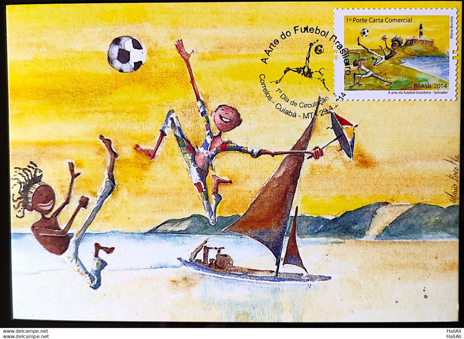 Brazil Maximo Postcard 290A World Cup Art of Footaball CBC MT
