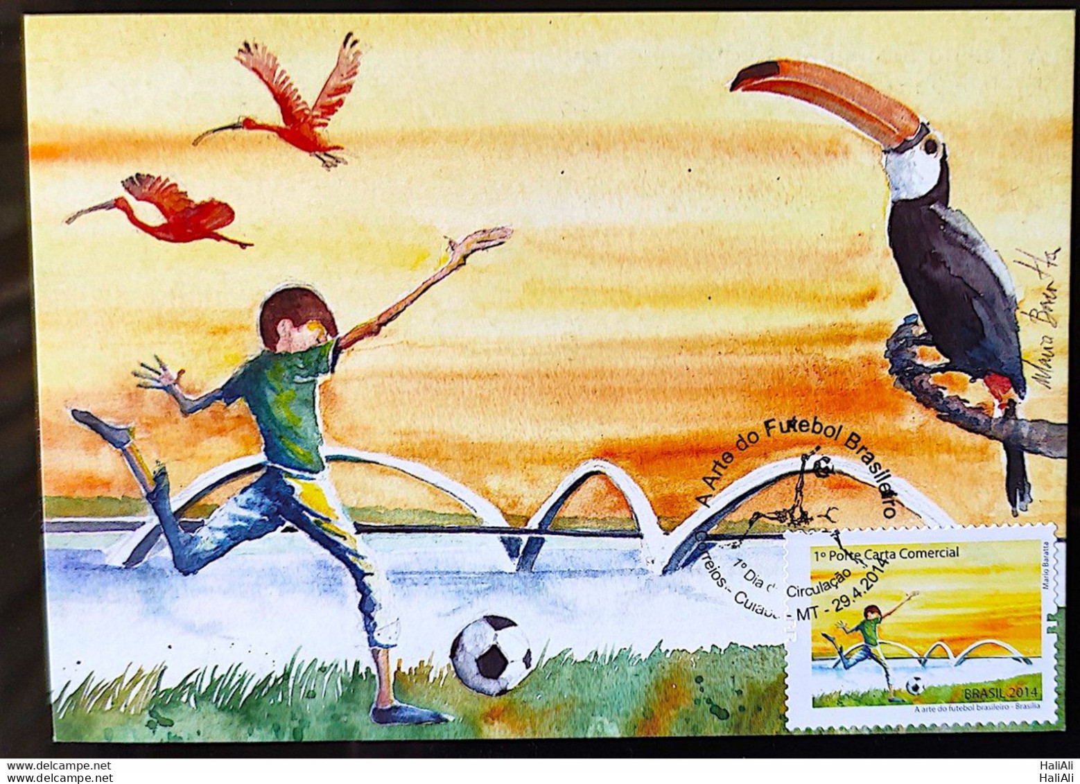 Brazil Maximo Postcard 290A World Cup Art of Footaball CBC MT